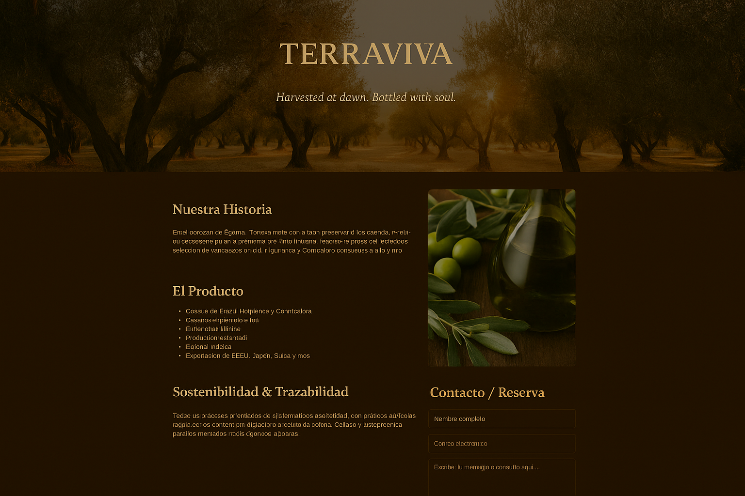 Botella de aceite de oliva y aceitunas